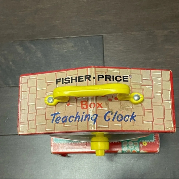 Vintage 1960s Fisher Price Music Box Teaching Clock - Picture 8 of 8